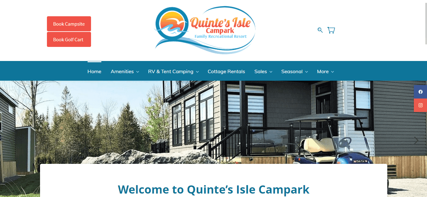 Quinte's Isle Website Image